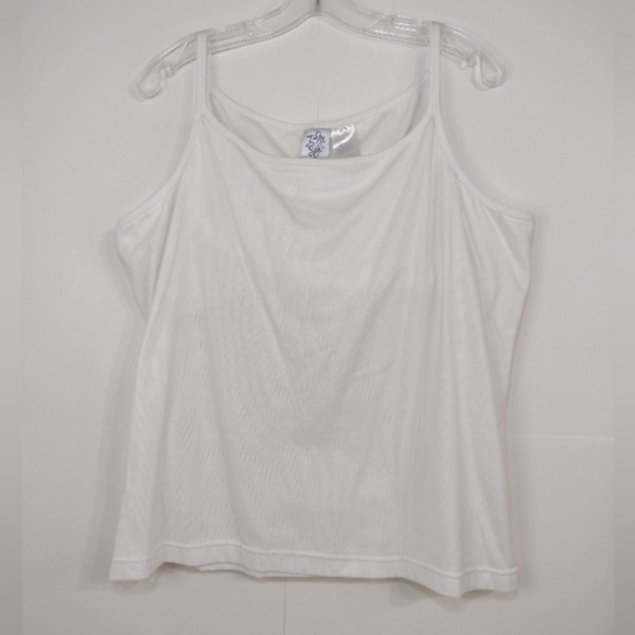 Just My Size women's white plus size stretch jersey size (18/W-20/W) - Picture 1 of 12